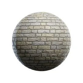 Grey stone brick wall 2